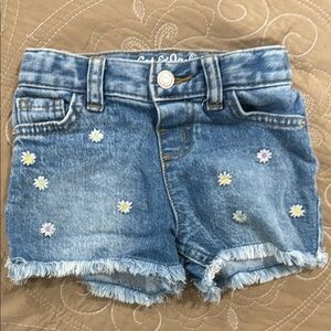 Cat & Jack stretch   Embroidery floral jeans short